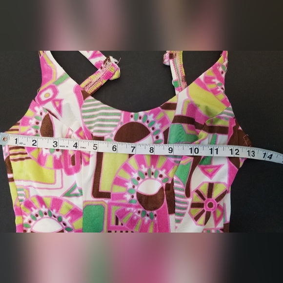 Vintage 60s Retro Floral Bathing Suit Roxanne Size 12/34 C cup - Picture 11 of 13